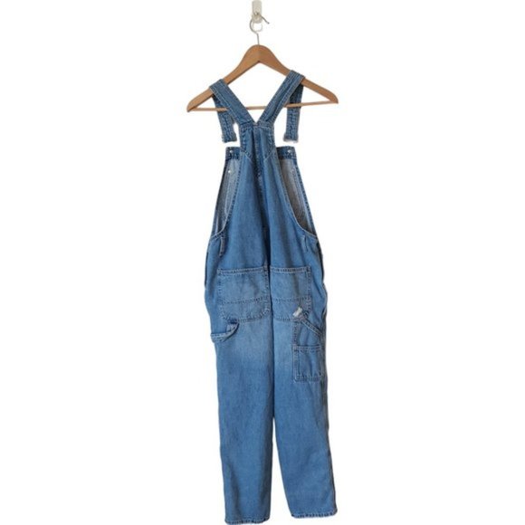 GAP blue slouchy distressed overall - Picture 5 of 7